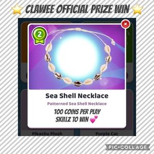 Clawee official Prize Win sea shell 🐚 necklace New